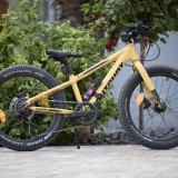 Kinder-Mountainbike steht in Einfahrt