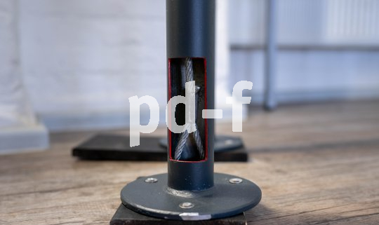 Aufgeschnittener Anlehnbügel