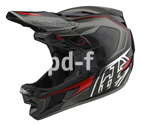 Was beim Motocross gut ist, taugt auch beim Downhill: Vollvisierhelme bietet maximalen Schutz im Falle eines Falles. Dieser Carbon helm ist von Troy Lee designed.