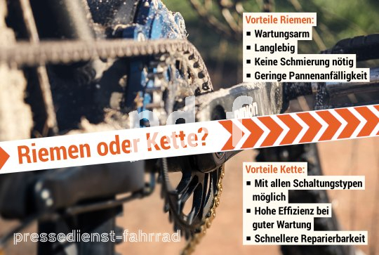 Die Bildunterschrift wird in Bälde eingefügt. Sie können uns aber gern auch per E-Mail oder Telefon kontaktieren, wir helfen gerne weiter. Infografik zu Vorteilen von Fahrradketten und Antriebsriemen im Vergleich