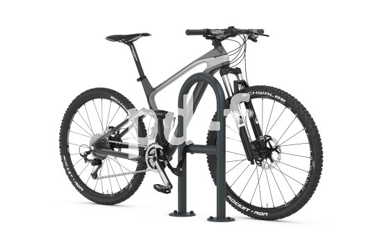 Mountainbike an Fahrradparker