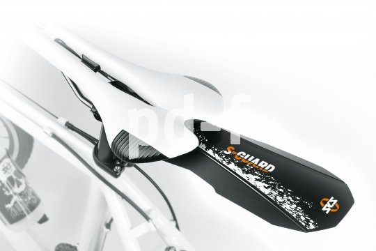 Passt unter fast jeden Sattel und schützt Mountainbikers Rücken vor dem berüchtigten schwarzen Regen: Steckschutz "S-Guard" von Hersteller SKS.