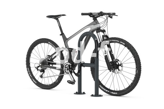 Mountainbike an Anlehnparker