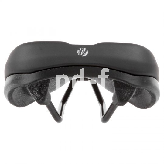 Speziell für die Verwendung an E-Bikes entwickelte Sattelhersteller Velo das Modell "Velo-Fit E1". Die leicht hochgezogene Hinterkante sorgt zusammen mit einem rutschfreien Bezug für mehr Halt; eine Griffmulde macht das Anheben des Fahrrads komfortabler.