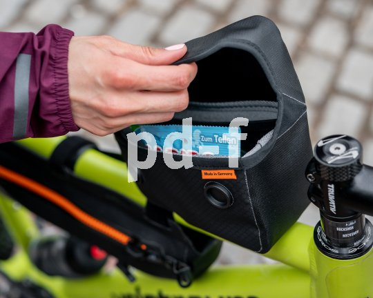 Fahrradtasche auf Oberrohr