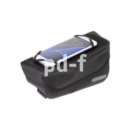 Freisteller einer Oberrohrtasche mit Handyhalterung.