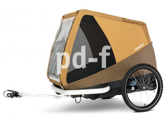 Dieser Hänger bietet auch einem große Hund ausreichend Platz. Er ist gefedert und faltbar und auch zum Jogger umrüstbar.