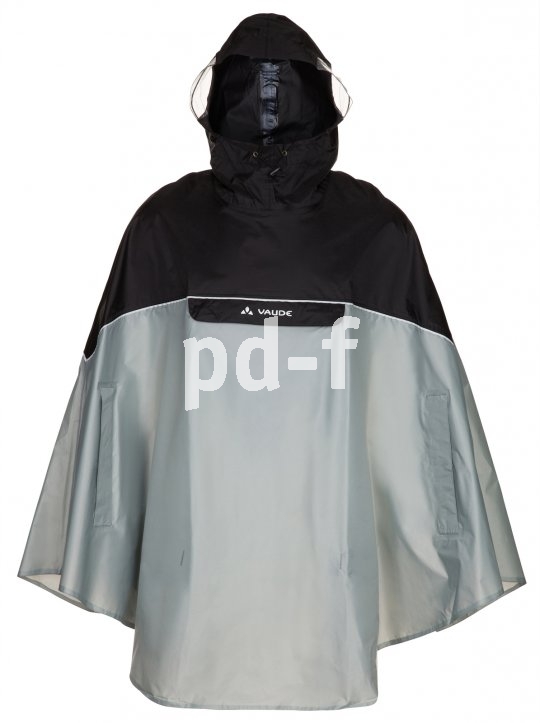 Ein Regenponcho schützt den ganzen Körper vor Nässe; für Fahrradfahrer gedacht ist das Modell "Covero Poncho II" von Vaude.