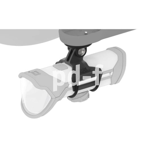 Durch einen speziellen Adapter lassen sich die Leuchten von Busch & Müller unter dem Lenker anbringen. Freisteller Halterung für Fahrradlampe