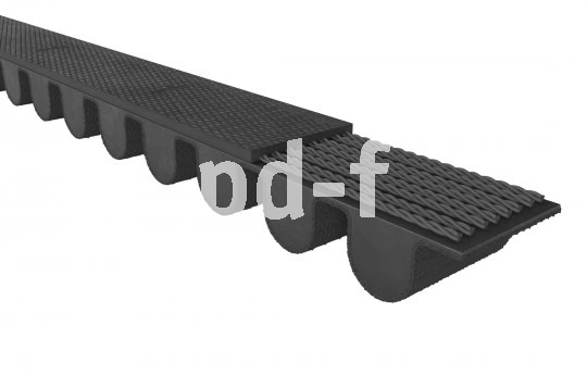 Antriebsriemen bestehen aus mehreren sehr belastbaren Schichten. Unter anderem Carbon sorgt für Abriebfestigkeit und verhindert eine Dehnung.