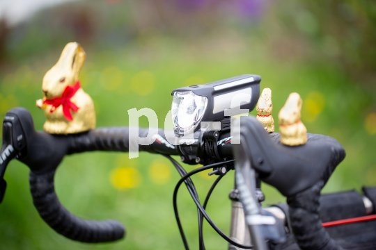 Mit einem guten Akku-Fahrradscheinwerfer kann man die Schoko-Osterhasen schon finden, wenn es für die Geschwister noch viel zu dunkel ist (Modell Ixon Space von Busch & Müller).