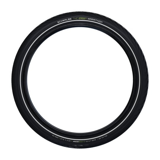 Freisteller eines Fahrradreifens, in der Seitenansicht.