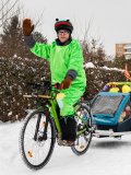 E-Bike mit Anhänger an Karneval 